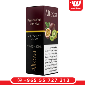 عبوة نكهة التيزا باشن فروت كيوي سولت نيكوتين مخصصة لأجهزة سحبة زقارة.