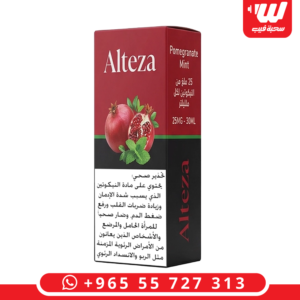 عبوة سائل سولت نيكوتين نكهة رمان ونعناع سعة 30 مل من التيزا.