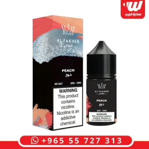 نكهة الفاخر خوخ سولت نيكوتين مخصصة لأجهزة سحبات الزقارة في عبوة 30 مل.