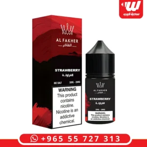 نكهة الفاخر فراولة سولت نيكوتين في عبوة 30 مل المخصصة لأجهزة سحبات الزقارة بتصميم الفراولة الحمراء.