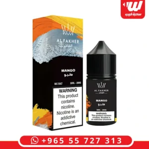 نكهة الفاخر مانجو سولت نيكوتين المخصصة لأجهزة سحبات الزقارة في عبوة سعة 30 مل بتصميم المانجو الاستوائية.