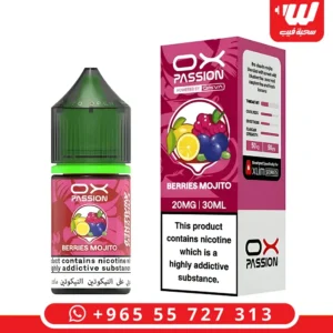 عبوة نكهة او اكس باشون بيري موهيتو بمزيج التوت والليمون المنعش لأجهزة سحبة زقارة.