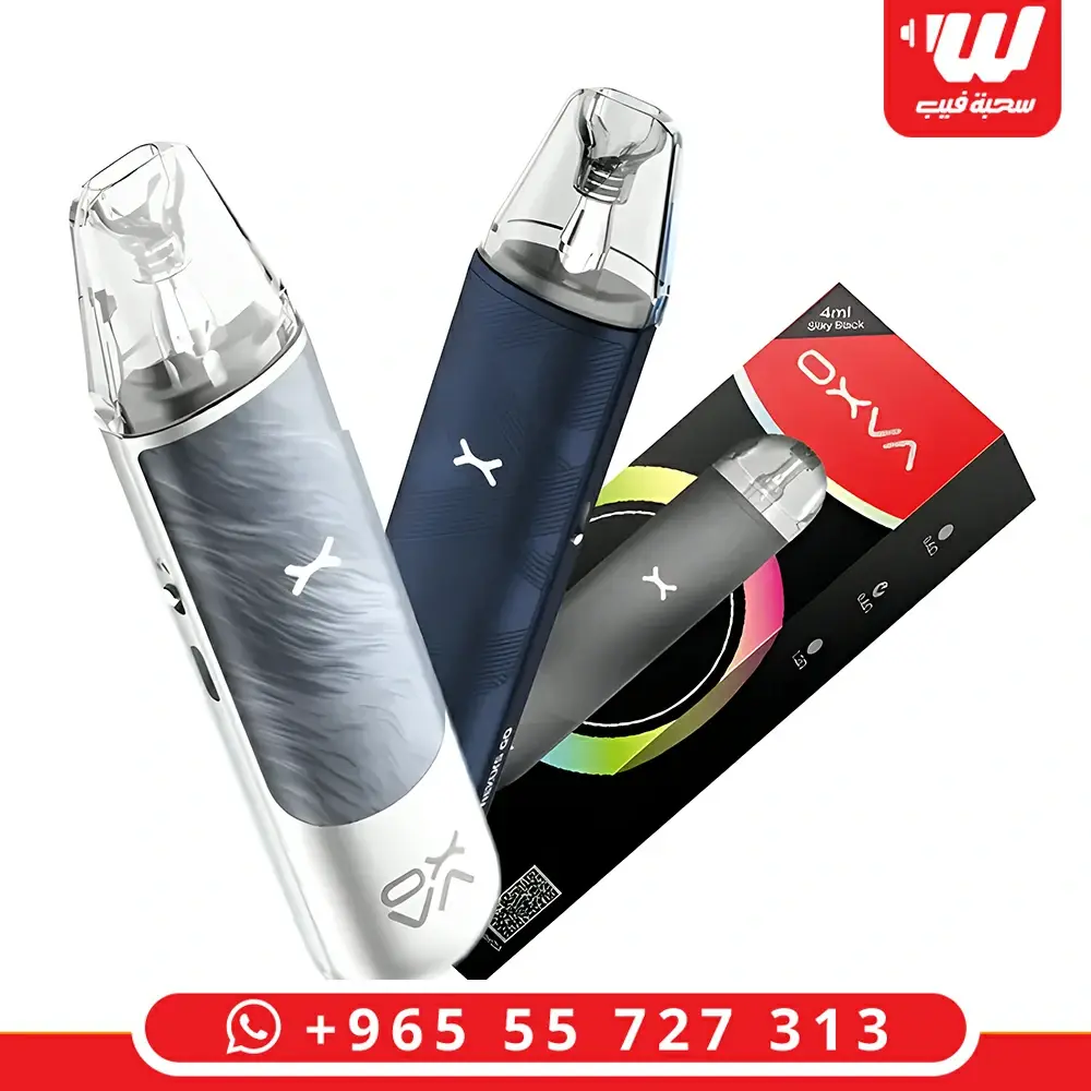 جهاز اوكسفا نيكسلم جو باللون الأسود مع ملمس جلدي، جهاز سحبة زقارة أنيق مزود بنظام بودات تعبئة وتقنية ميش كويل.