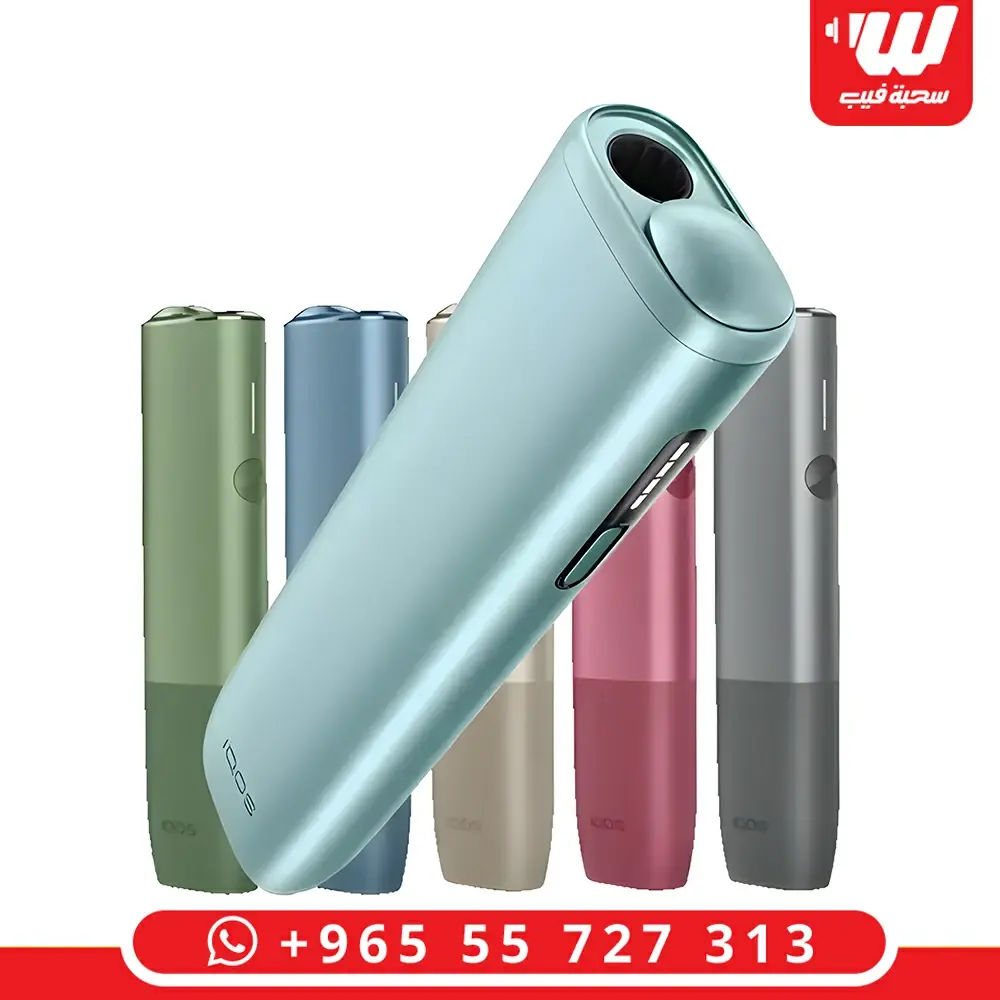 جهاز ايقوص الوما اي ون بلون أخضر مميز، جهاز تسخين تبغ متطور بتصميم مدمج وعصري.