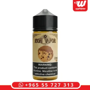 عبوة نكهة ايكون فيبور لوتس بحجم 100 مل بطعم بسكويت اللوتس الشهير لأجهزة شيشة الكترونية.