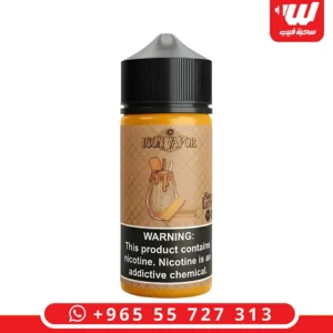 عبوة نكهة ايكون فيبور لوتس بحجم 100 مل بطعم بسكويت اللوتس الكريمي لأجهزة شيشة الكترونية.