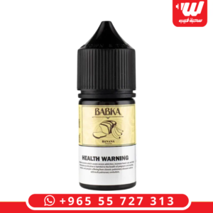 عبوة نكهة بابكا بنانا سولت بطعم الموز المخبوز المخصصة لأجهزة سحبة زقارة.