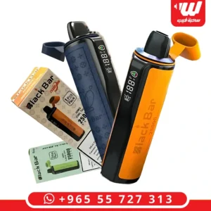 جهاز بلاك بار شيشة 25000 سحبة من فئة سحبات جاهزة بتصميم أنيق وشاشة رقمية ذكية.