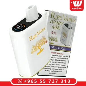 جهاز رايب فيبز 40000 سحبة من فئة سحبات جاهزة مع شاشة عرض رقمية وتصميم أنيق.