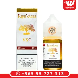 عبوة نكهة رايب فيبز في اس سي سولت بنكهة الفانيلا والكاسترد والتبغ لأجهزة سحبة زقارة.