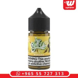 عبوة نكهة رول ابز موز سولت باللون الأصفر لأجهزة سحبة زقارة.