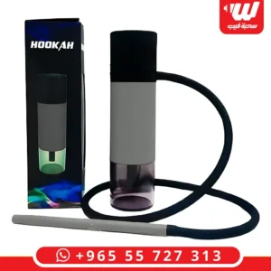 شيشة سيارة محمولة بتصميم عصري وأنيق باللون الأسود مخصصة للاستخدام أثناء التنقل.