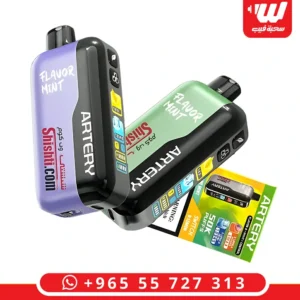 سحبات جاهزة شيشتي ارتري 50K مع شاشة عرض رقمية ذكية وتصميم عصري باللون الأسود والذهبي.