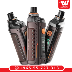 جهاز فابوريسو ارمور جي شيشة الكترونية بتصميم متين مع شاشة ملونة وأزرار تحكم في القوة.