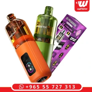 جهاز فريتون 40000 سحبة من فئة سحبات جاهزة مع شاشة رقمية توضح مستوى النكهة والبطارية.