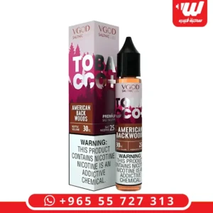 عبوة نكهة في قاد امريكان باك وودز سولت بنكهة التبغ الأمريكي المعتق لأجهزة سحبة زقارة.