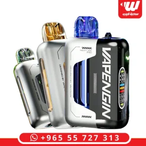 جهاز سحبات جاهزة فيب انجن نبتون برو 20000 سحبة بتصميم عصري وألوان ميتاليك مع شاشة جانبية.