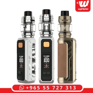مجموعة أجهزة فيبرسو ارمور الترا (Vaporesso Armour Ultra) شيشة الكترونية متينة بألوان مختلفة وشاشة رقمية.