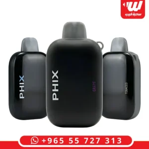 جهاز فيكس اكس (PHIX X) بنظام سحبات جاهزة يوفر 5000 سحبة بنكهات متنوعة مثل العنب والتبغ.
