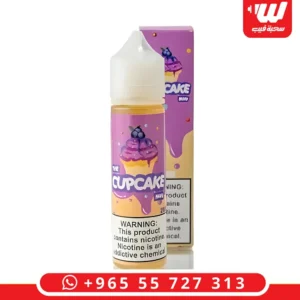 عبوة نكهة كب كيك بلوبيري زيرو نيكوتين زرقاء اللون مخصصة لأجهزة الفيب والشيشة الالكترونية.