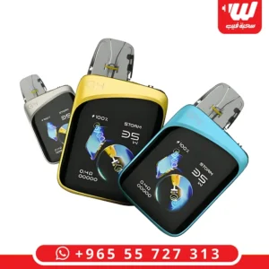 جهاز كوكو G4 برو المخصص لاستخدام سحبات الزقارة، يتميز بشاشة عرض كبيرة وتصاميم ملونة (ذهبي، أزرق، فضي).