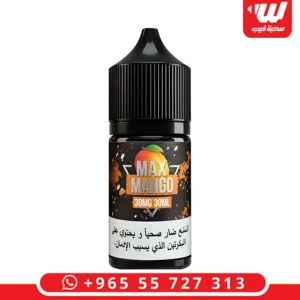 عبوة نكهة ماكس مانجو (Max Mango) سولت نيكوتين سعة 30 مل المخصصة لأجهزة سحبة زقارة.
