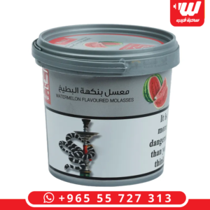 جطل معسل الواحة نكهة رقي بحجم 1 كيلو، عبوة بلاستيكية صفراء توضح النكهة الصيفية المنعشة.