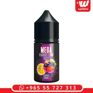 نكهة ميجا باشون فروت بيري سولت نيكوتين 30 مل لأجهزة سحبة زقارة.