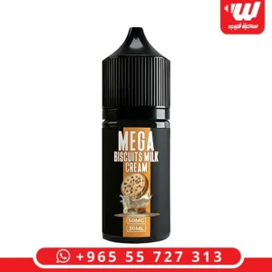 عبوة نكهة ميجا بسكويت ميلك كريم سولت بنكهة البسكويت والحليب لأجهزة سحبات الزقارة.
