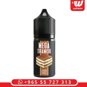 عبوة نكهة ميجا تيراميسو سولت نيكوتين بنكهة الحلويات الغنية مخصصة لأجهزة سحبات الزقارة.