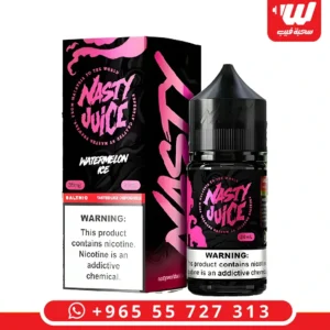 عبوة نكهة ناستي رقي ايس سولت (Nasty Juice Watermelon Ice) سعة 30 مل لأجهزة سحبة زقارة.