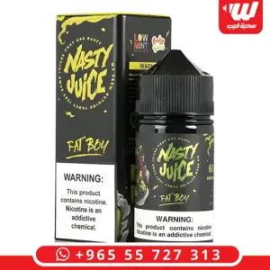 علبة سوداء بشارتي LOW MINT SERIES و Fruity Series وعبوة 60 مل بسطر FAT BOY