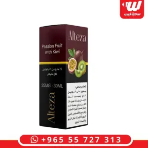 علبة نكهة التيزا باشون فروت كيوي سولت 30 مل بتركيز 25 مج بدون ايس - Alteza Passion Fruit with Kiwi salt nicotine 30ml box with tangy tropical fruit blend
