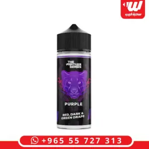 عبوة 120 مل من نكهة دكتور فيبس بيربل بانثر فريبيس بخلطة العنب الثلاثي - Dr Vapes Purple Panther 120ml freebase e-liquid bottle labelled with the triple grape blend