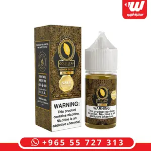 علبة وعبوة نكهة قولد ليف جي ام تي سولت نيكوتين 30 مل توباكو وكراميل - Gold Leaf GMT salt nicotine 30ml box and bottle with earthy tobacco caramel