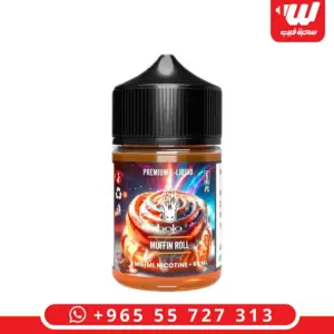 عبوة نكهة هالو مافن رول 60 مل فريبيس بطعم مافن قرفة مع سكر - Halo Muffin Roll free base e-liquid bottle 60ml 3mg cinnamon muffin with sugar