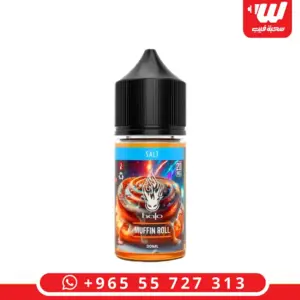 عبوة نكهة هالو مافن رول سولت نيكوتين 30 مل من هالو لسحبات الزقارة - Halo Muffin Roll salt nicotine 30ml bottle from Halo for pod devices