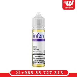 عبوة نكهة انفزن عنب 60 مل فريبيس بطعم عنب أسود ناضج بدون ايس - Infzn Grape free base e-liquid bottle 60ml 3mg ripe black grape without ice