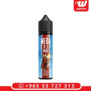 عبوة نكهة ميجا كولا ايس 60 مل فريبيس بطعم كولا فوارة مع ايس - Mega Cola Ice free base e-liquid bottle 60ml 3mg fizzy cola soda with menthol