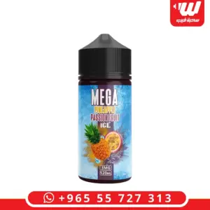 عبوة نكهة ميجا اناناس باشون فروت ايس فري بيس 120 مل 3 ملغ - Mega Pineapple Passion Fruit Ice free base e-liquid bottle 120ml with 3mg nicotine