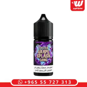 عبوة نكهة سام فيب جريب سبلاش ايس 30 مل سولت نيكوتين بملصق بنفسجي - Sam's Vape Grape Splash Ice 30ml salt nicotine e-liquid bottle in purple and blue