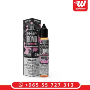 علبة وعبوة في قاد بيري بوم 30 مل سولت نيكوتين بحلوى الفراولة - VGOD Berry Bomb 30ml strawberry candy salt nicotine box and bottle