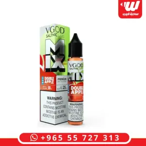 علبة وعبوة في قاد ميكس تفاحتين ايس 30 مل سولت نيكوتين - VGOD Mix Double Apple Iced 30ml salt nicotine box and bottle